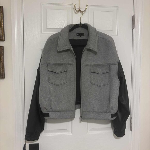 Generation Love Caspian Wool/Vegan Leather Bomber NWOT - Picture 1 of 6